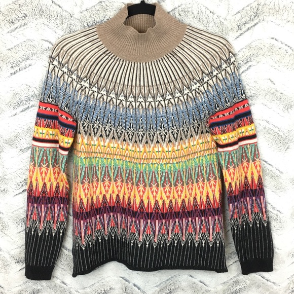 Anthropologie Maeve Prismatic Fair Isle 